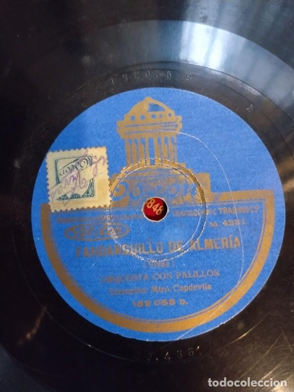 Discos de pizarra: Odeon 182.055, Orquesta con Palillos - Fandanguillo de Almer&iacute;a, Sevillanas de Baile