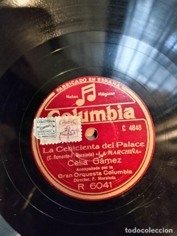 Discos de pizarra: CELIA GAMEZ - LA CENICIENTA DEL PALACE - VIVIR Y LA MARCHI&Ntilde;A - Foto 1