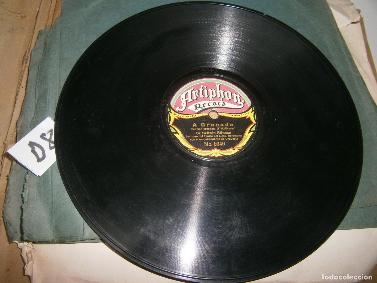 Discos de pizarra: ANTIGUO DISCO DE PIZARRA - A GRANADA Y POR TI (SR. BELTRAN ALFONSO)