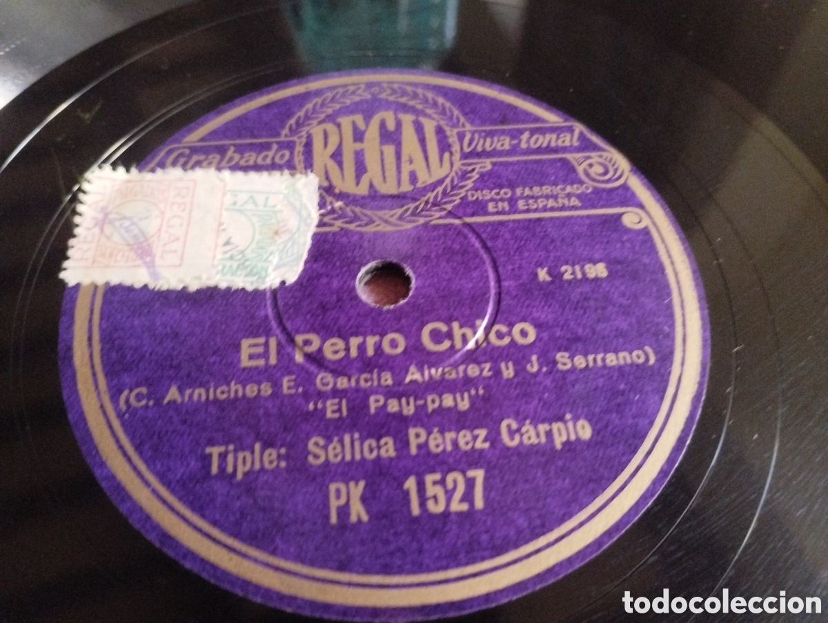 Discos de pizarra: El Perro Chico/El Mes&oacute;n de la Florida grabado Regal - Foto 2