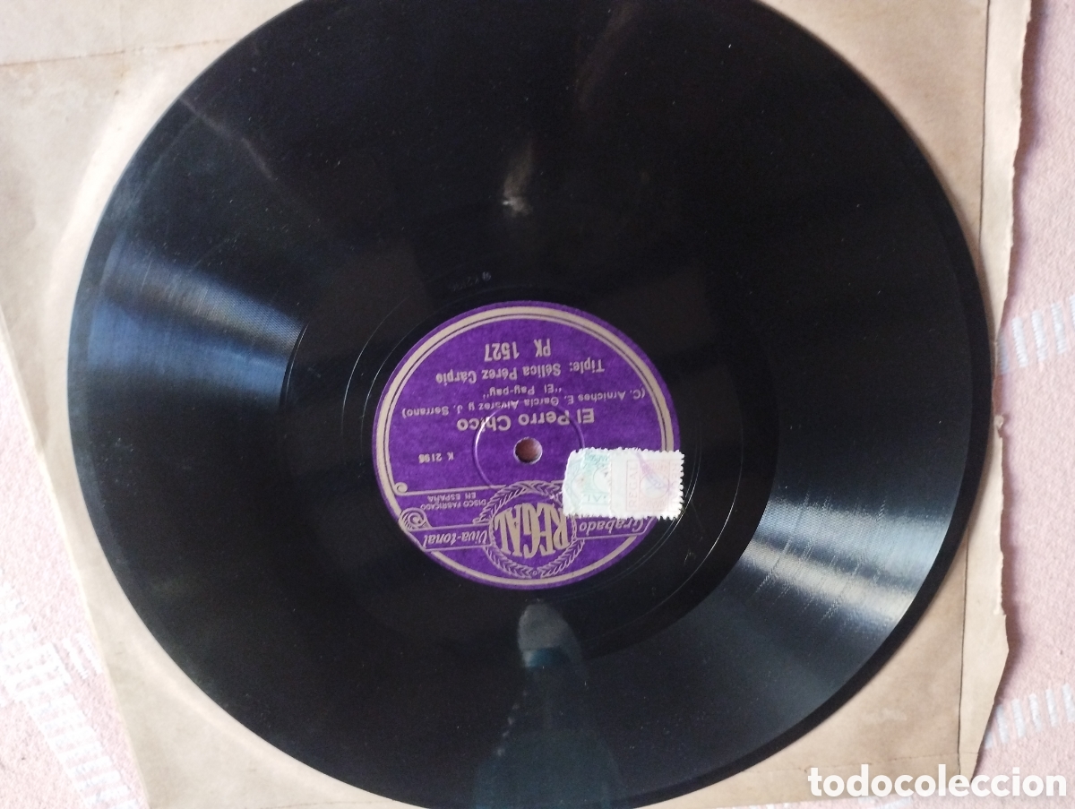 Discos de pizarra: El Perro Chico/El Mes&oacute;n de la Florida grabado Regal - Foto 3