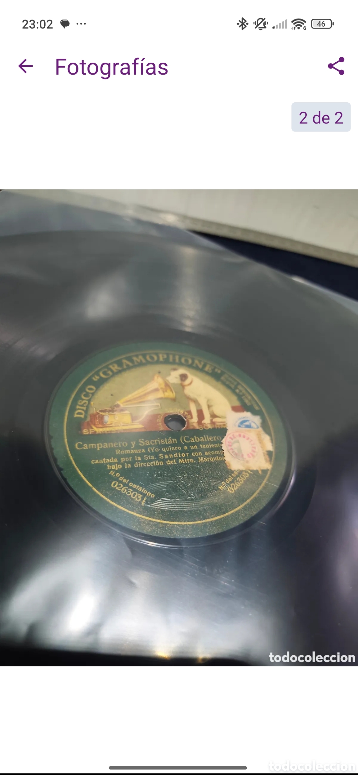 Discos de pizarra: Disco pizarra 78 rpm