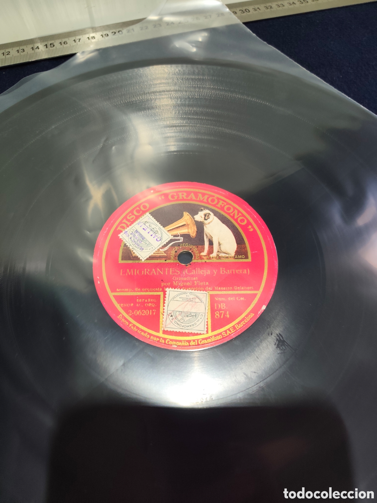Discos de pizarra: Disco pizarra 78 rpm - Foto 2