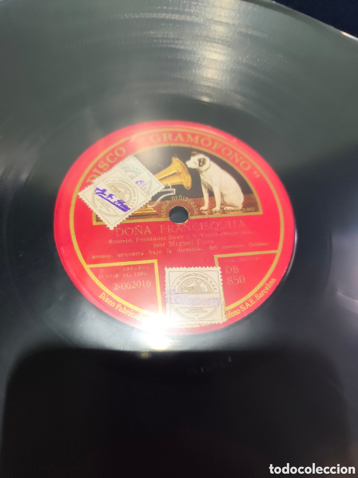 Discos de pizarra: Disco pizarra 78 rpm