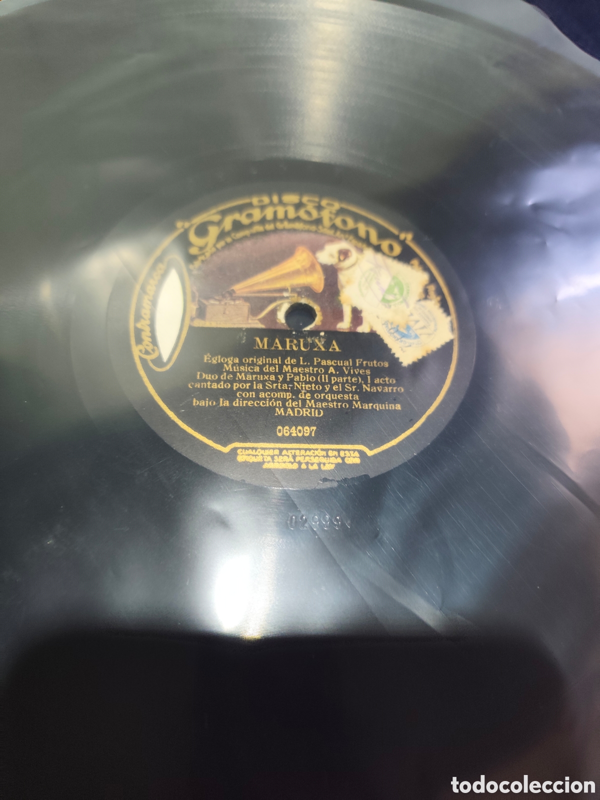 Discos de pizarra: Disco pizarra 78 rpm - Foto 2