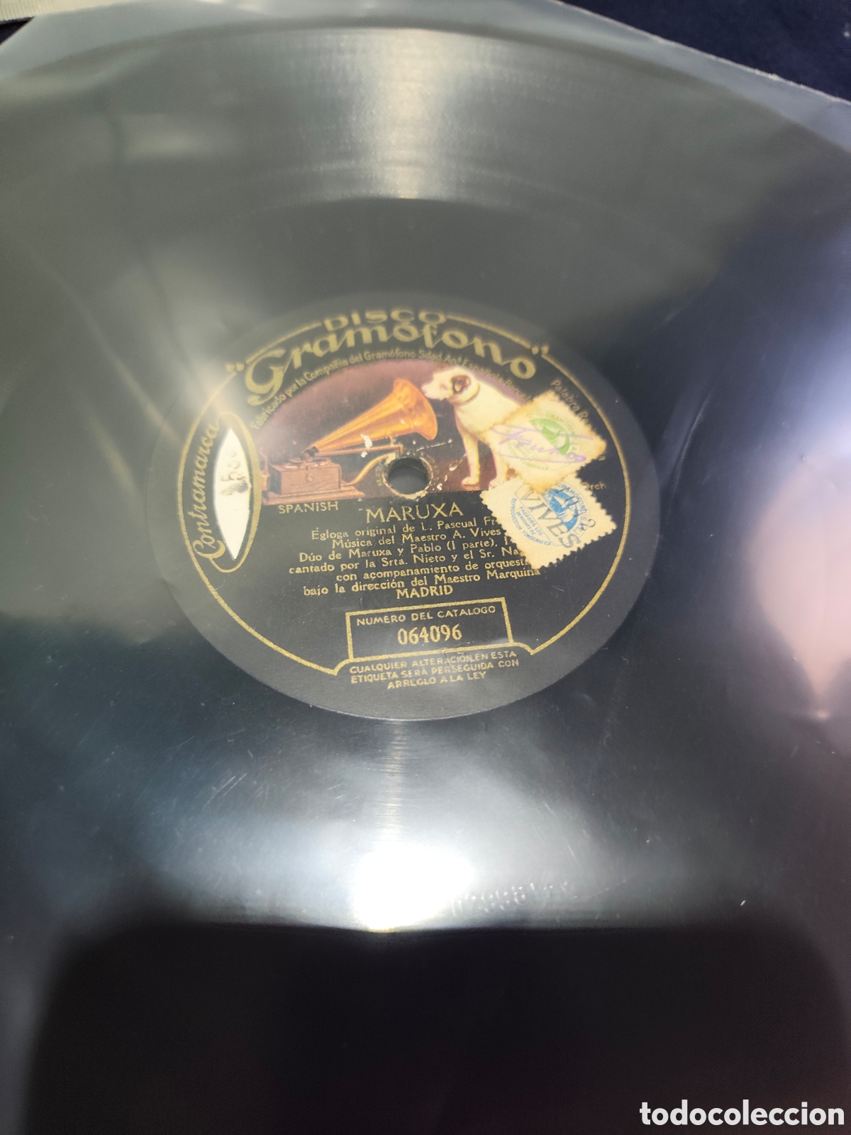 Discos de pizarra: Disco pizarra 78 rpm