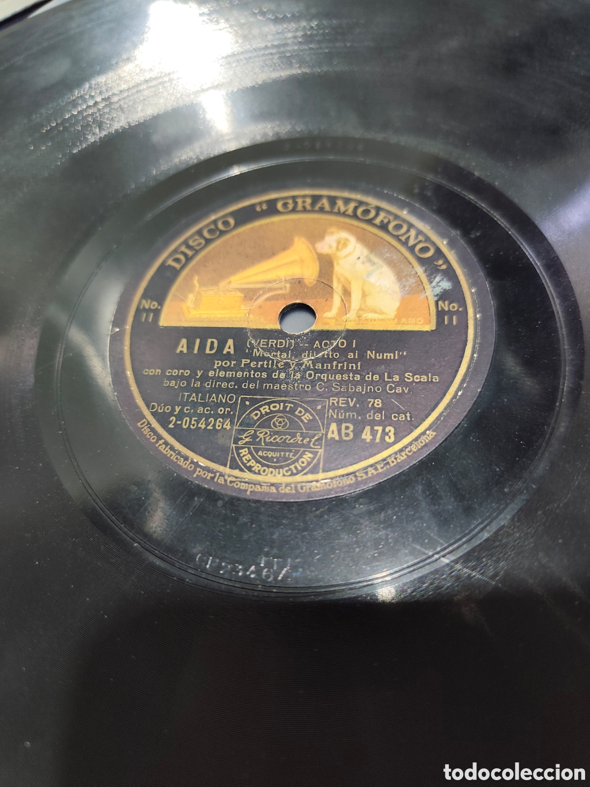Discos de pizarra: Disco pizarra 78 rpm