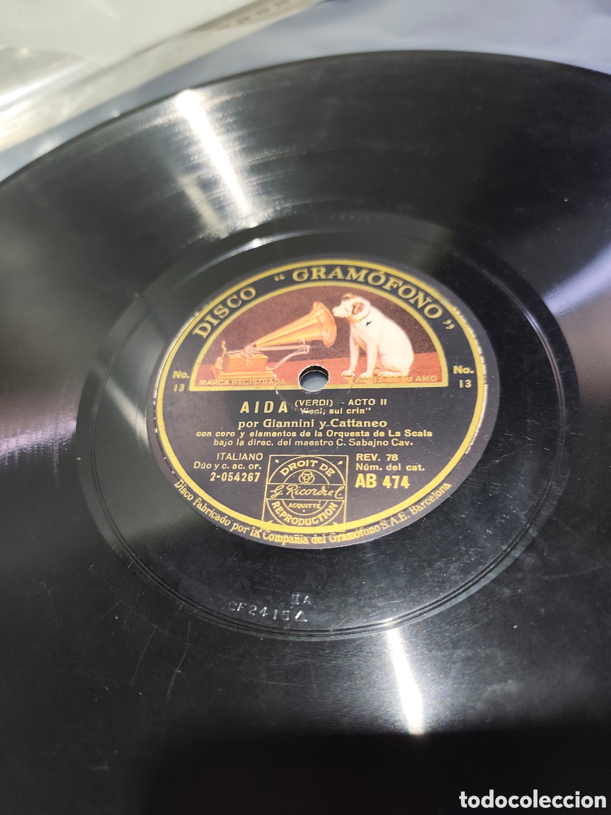 Discos de pizarra: Disco pizarra 78 rpm - Foto 2