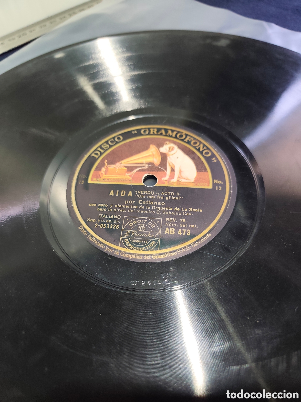Discos de pizarra: Disco pizarra 78 rpm