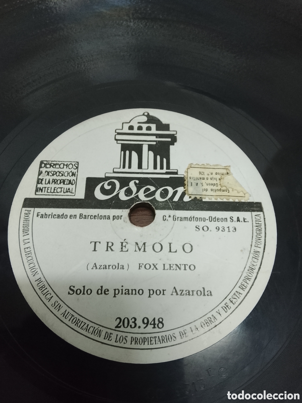 Discos de pizarra: Disco de pizarra saboreando ritmo solo de piano