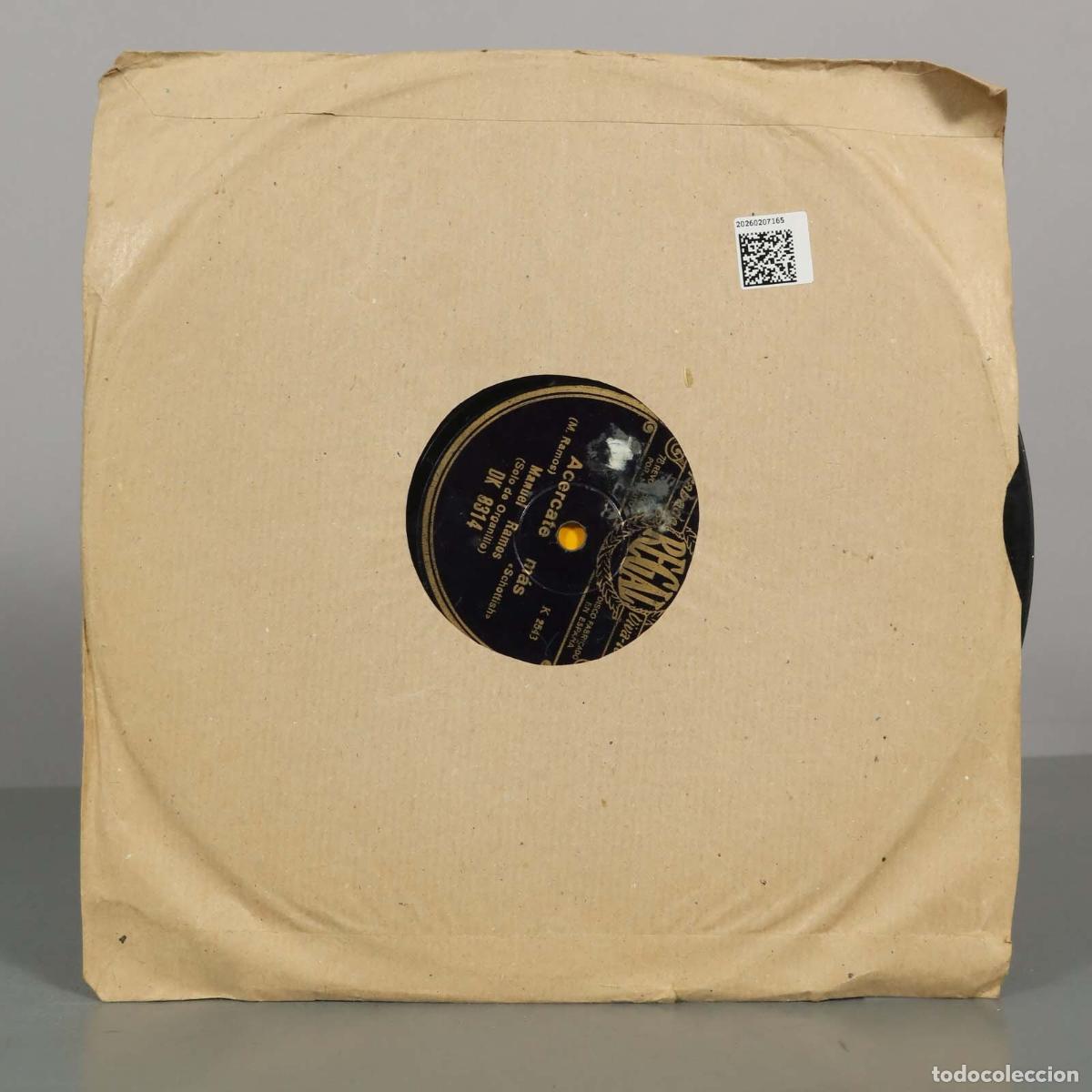 Discos de pizarra: DISCO DE PIZARRA. LAS CORSARIAS. ACERCATE MAS. MANUEL RAMOS - Foto 2