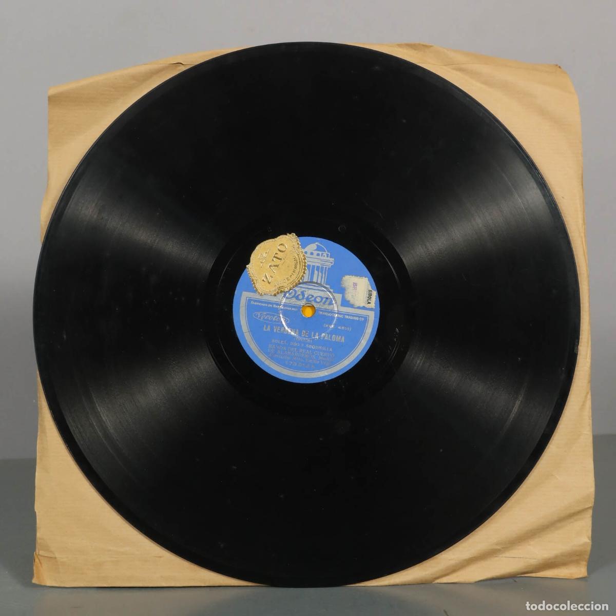 Discos de pizarra: DISCO DE PIZARRA. LA VERBENA DE LA PALOMA. BRETON.