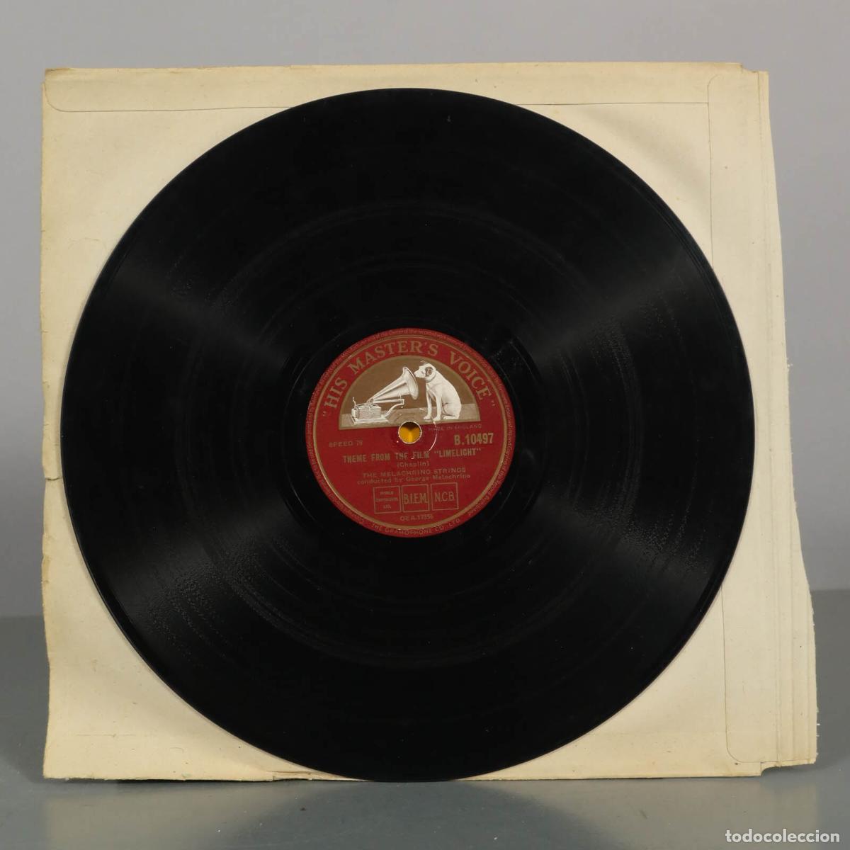 Discos de pizarra: DISCO DE PIZARRA. APRIL IN PORTUGAL. THEME FROM THE FILM LIMELIGHT. THE MELACHRINO STRINGS