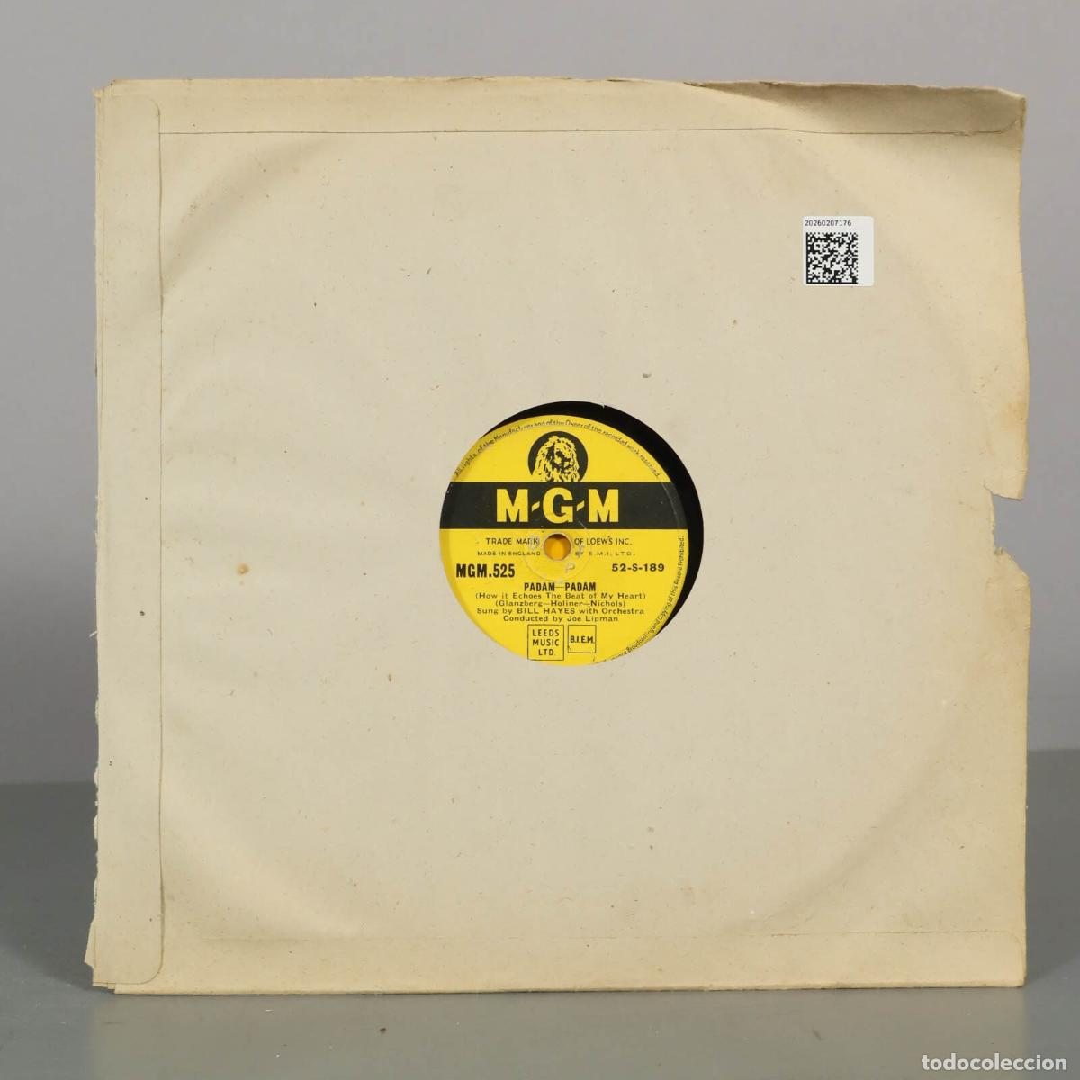 Discos de pizarra: DISCO DE PIZARRA. PADAM-PADAM. HIGH NOON. LIPMAN - Foto 2