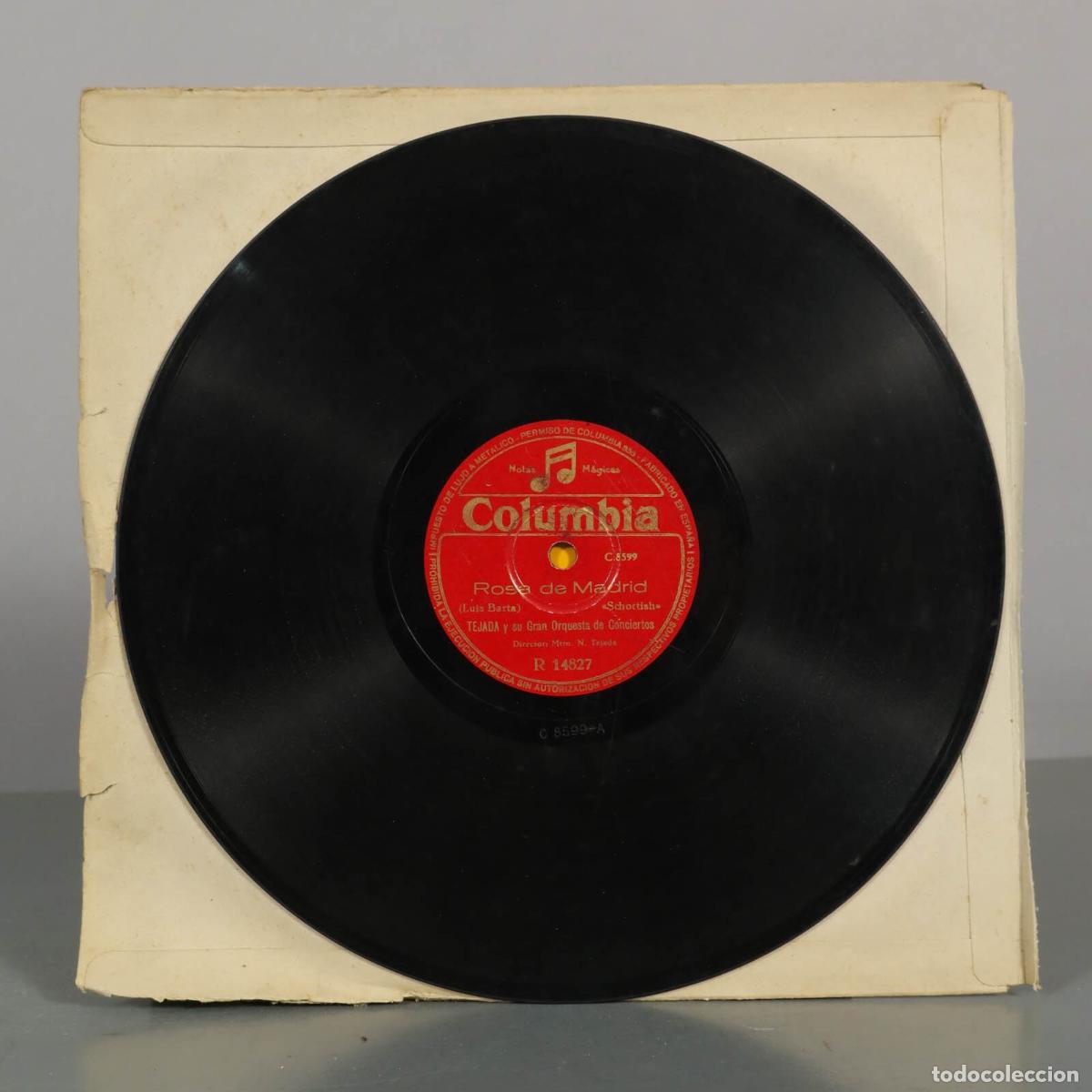 Discos de pizarra: DISCO DE PIZARRA. MADRID. ROSA DE MADRID. TEJADA.