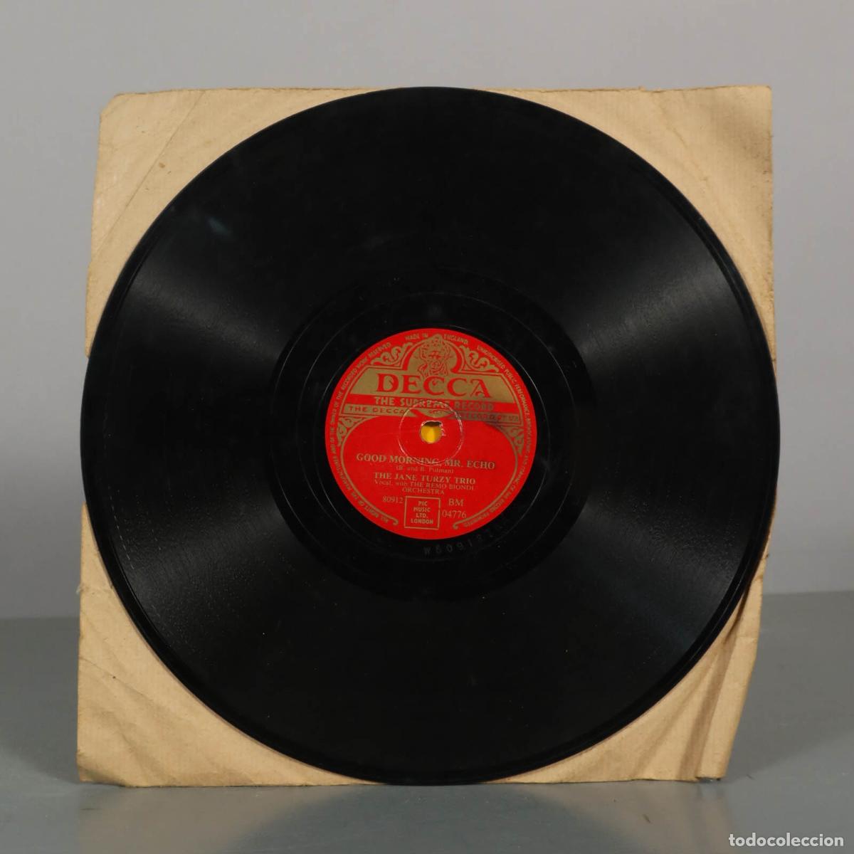 Discos de pizarra: DISCO DE PIZARRA. BING BONG BING. THE JANE TURZY TRIO. GOOD MORNING MR ECHO