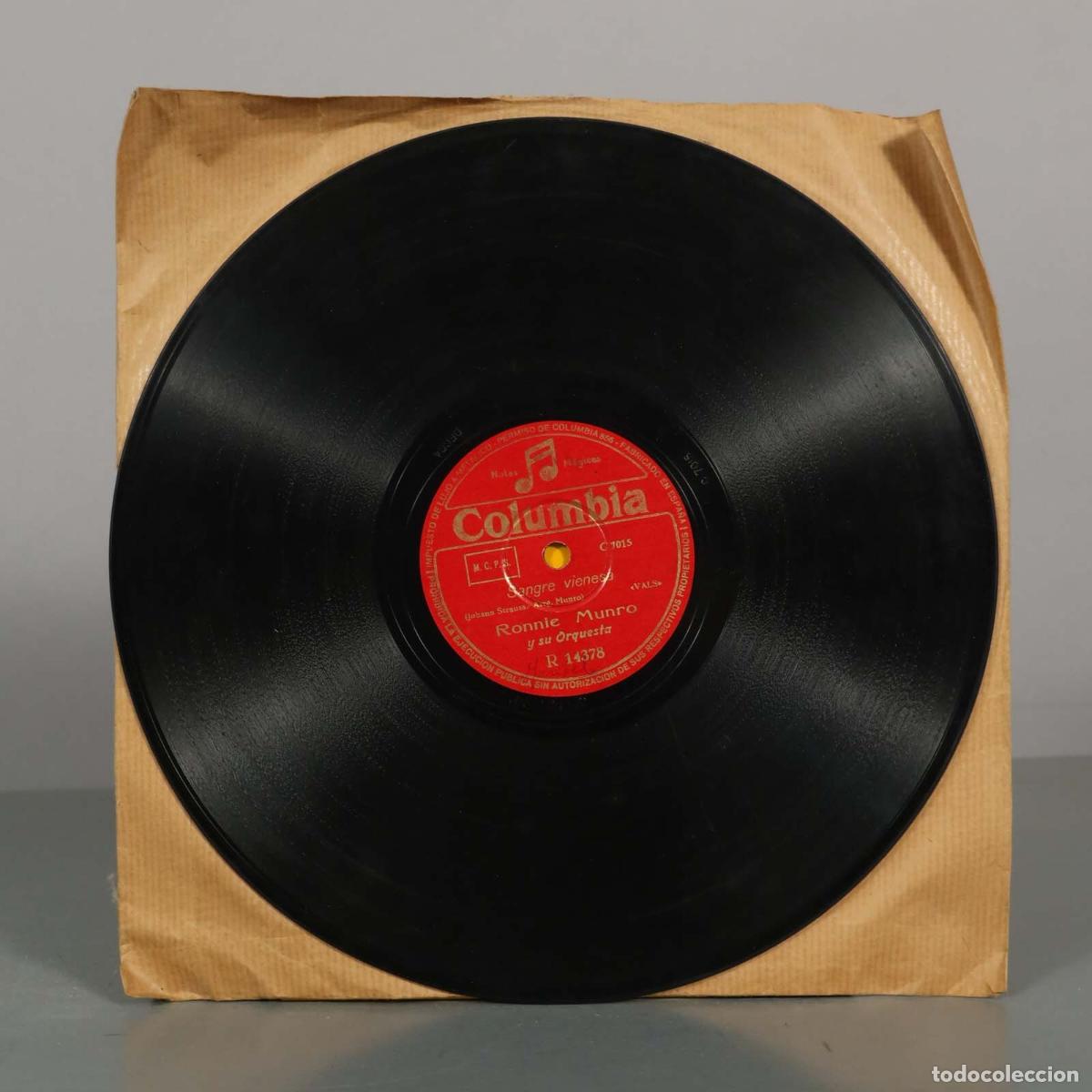 Discos de pizarra: DISCO DE PIZARRA. LAS MIL Y UNA NOCHES. SANGRE VIENESA. RONNIE MUNRO