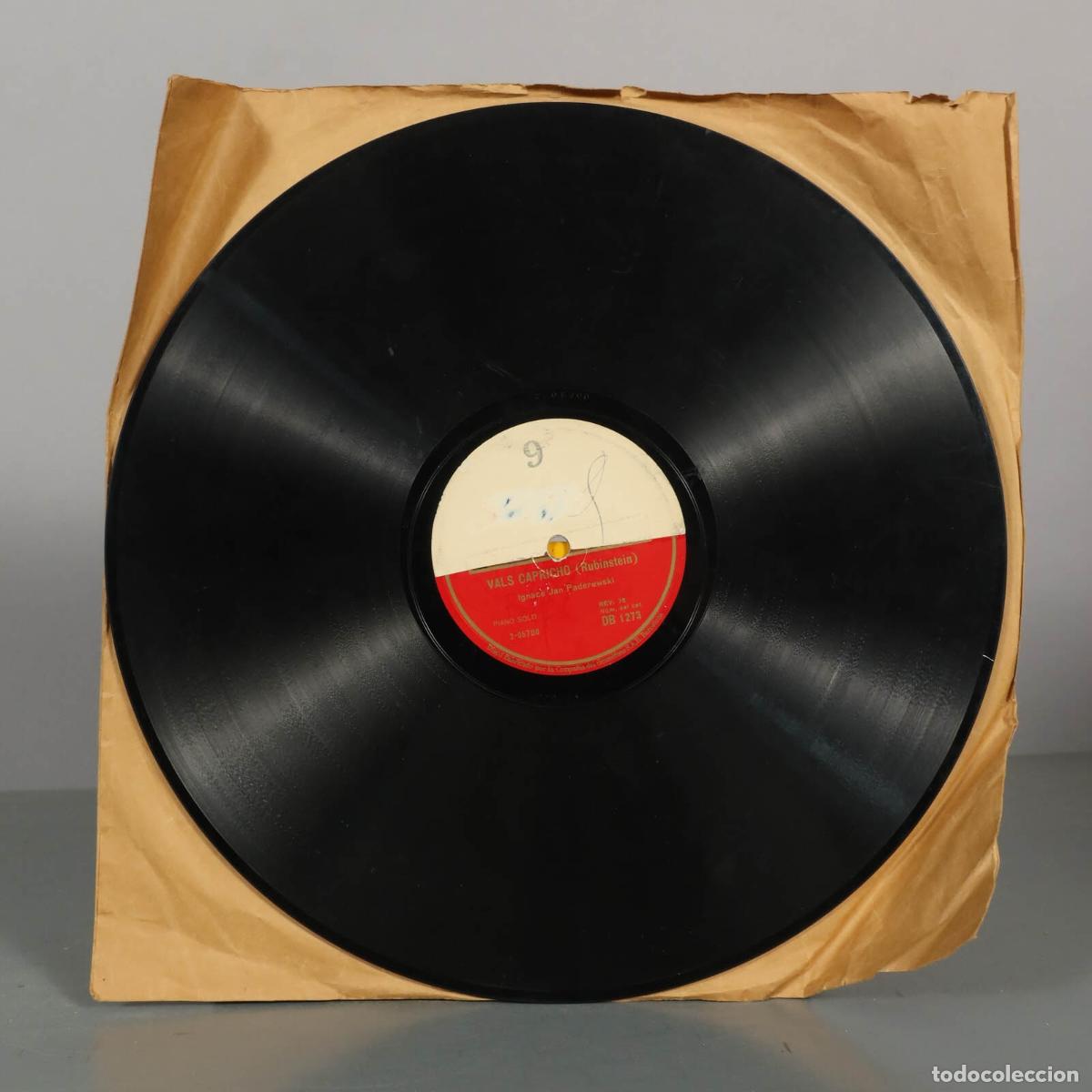 Discos de pizarra: DISCO DE PIZARRA. VALS BRILLANTE . CHOPIN. PADEREWSKI. VALS CAPRICHO