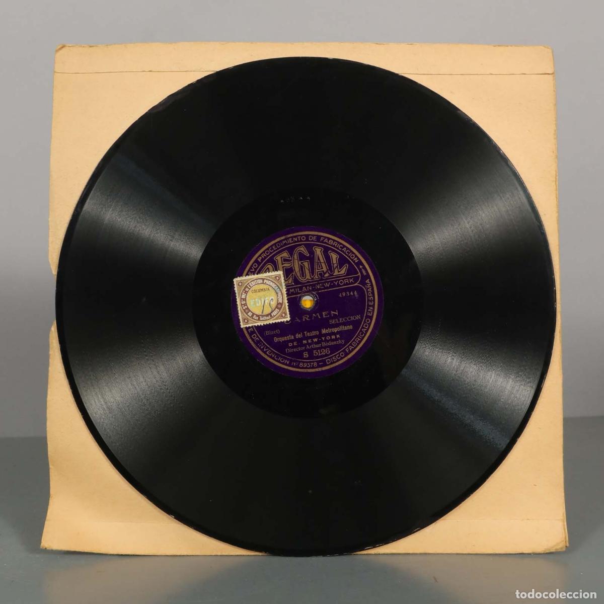 Discos de pizarra: DISCO DE PIZARRA. CARMEN BIZET. IL TROVATORE VERDI. BODANZKY