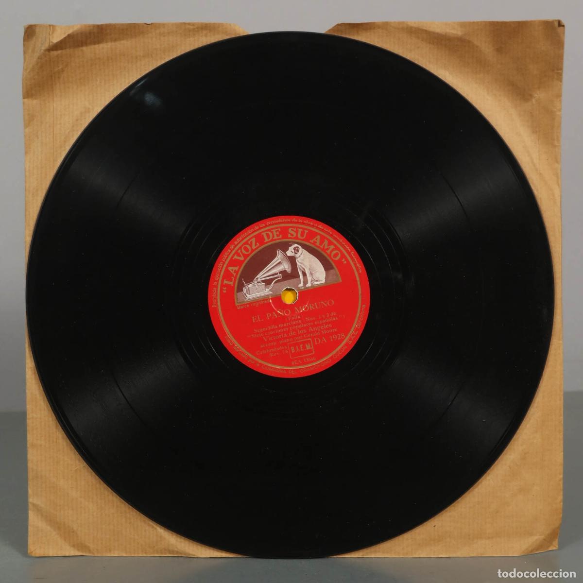Discos de pizarra: DISCO DE PIZARRA. EL PA&Ntilde;O MORUNO. JOTA. FALLA. VICTORIA DE LOS ANGELES