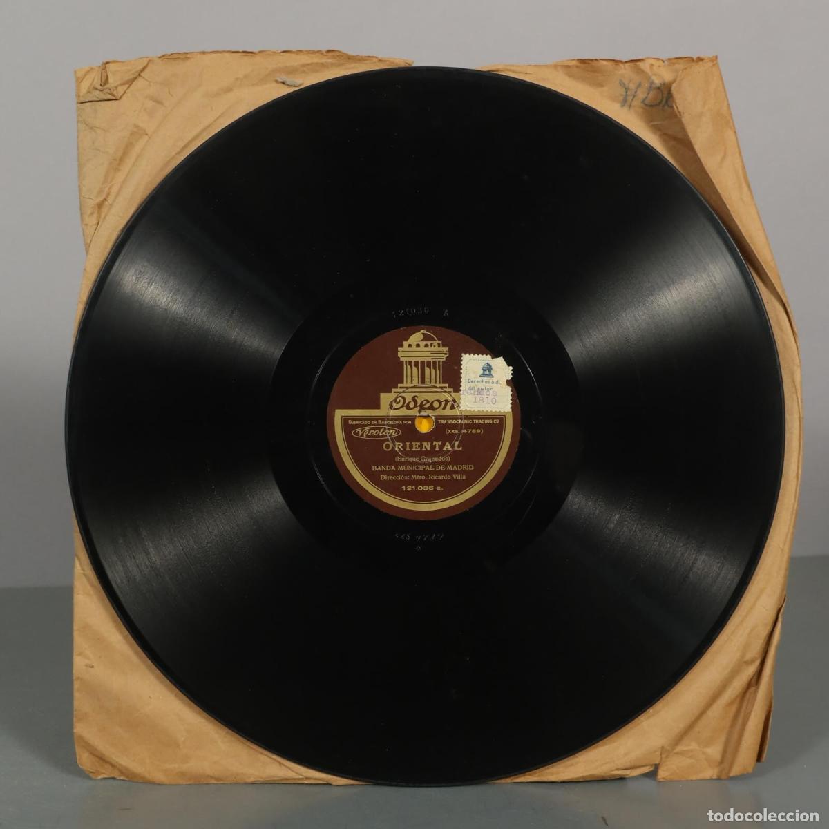 Discos de pizarra: DISCO DE PIZARRA. ANDALUZA. ORIENTAL GRANADOS. RICARDO VILLA. BANDA MUNICIPAL DE MADRID