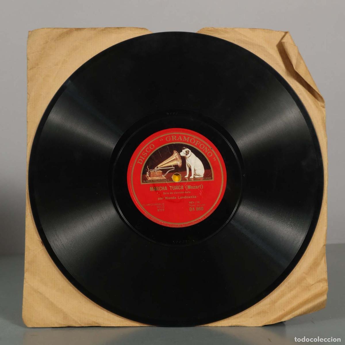 Discos de pizarra: DISCO DE PIZARRA. EL HERRERO ARMONIOSO. HANDEL. LANDOWSKA. MARCHA TURCA MOZART