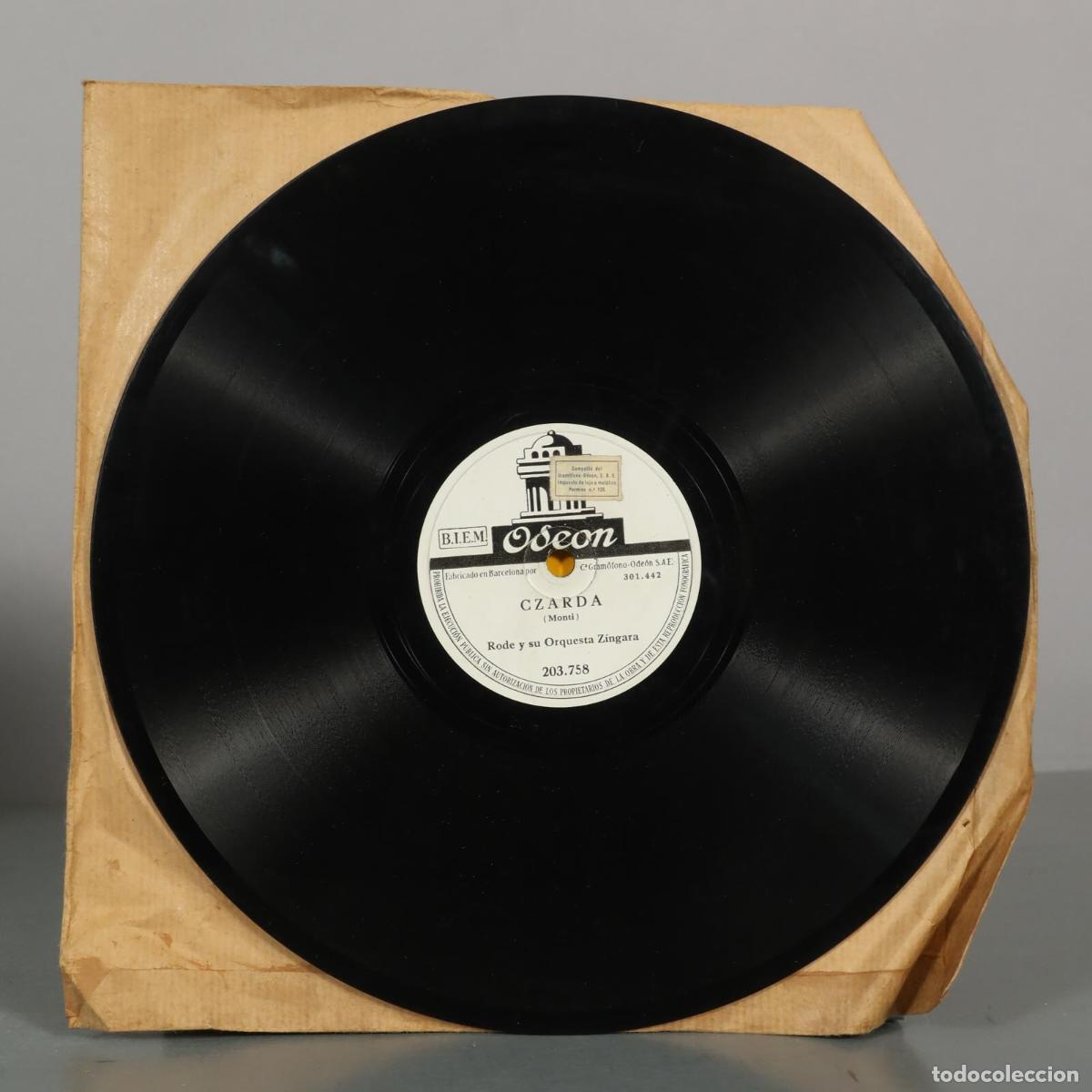 Discos de pizarra: DISCO DE PIZARRA. LOS OJOS NEGROS. CZARDA MONTI. RODE ORQUESTA ZINGARA