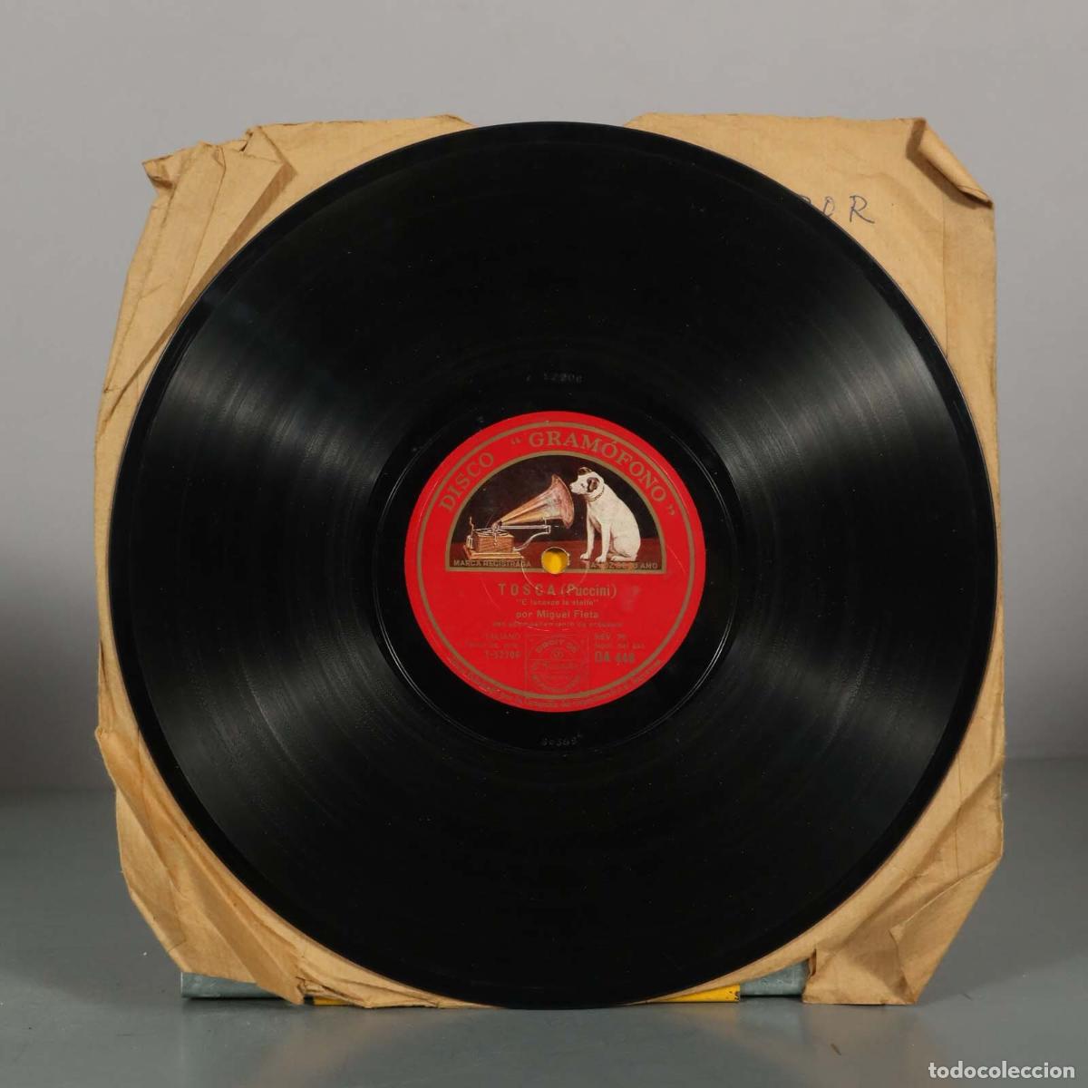 Discos de pizarra: DISCO DE PIZARRA. RIGOLETTO. TOSCA. MIGUEL FLETA