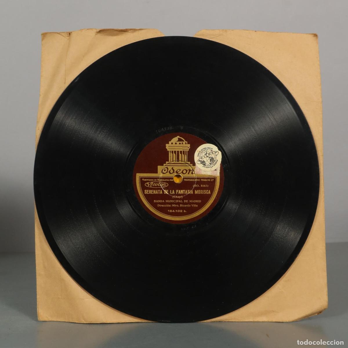 Discos de pizarra: DISCO DE PIZARRA. EL DUO DE LA AFRICANA. SERENATA DE LA FANTASIA MORISCA. BANDA MUNICIPAL MADRID VIL
