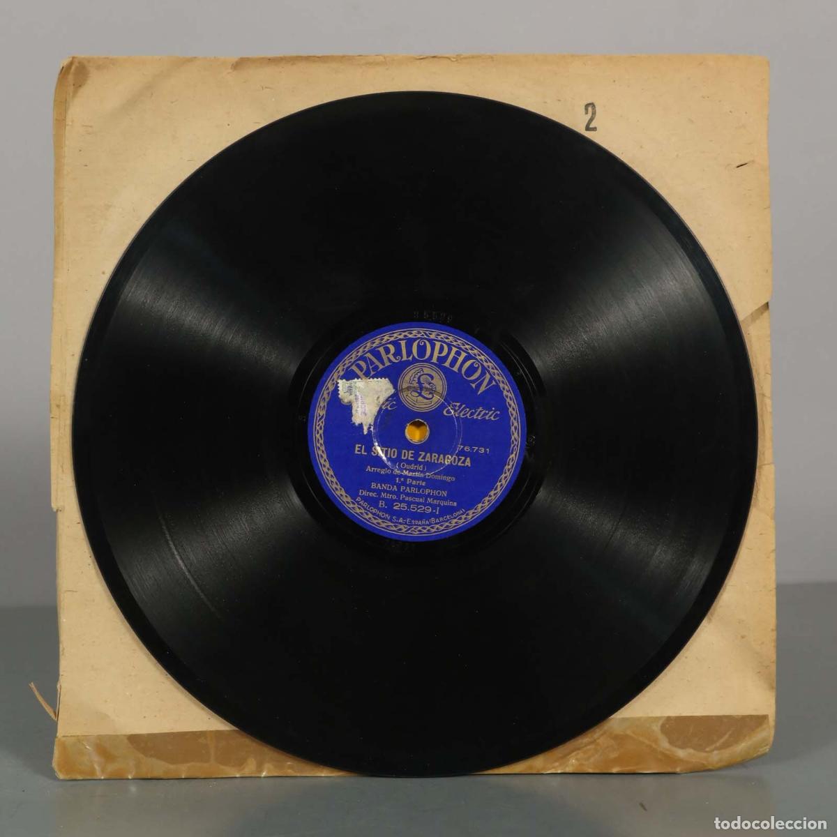 Discos de pizarra: DISCO DE PIZARRA. EL SITIO DE ZARAGOZA. OUDRID. PASCUAL MARQUINA