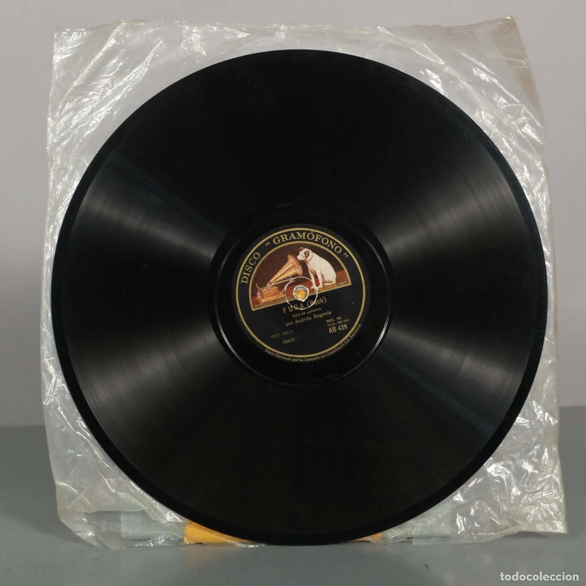 Discos de pizarra: DISCO DE PIZARRA. PRELUDIO Y ALEMANA. BACH. FUGA. SOLO ANDRES SEGOVIA