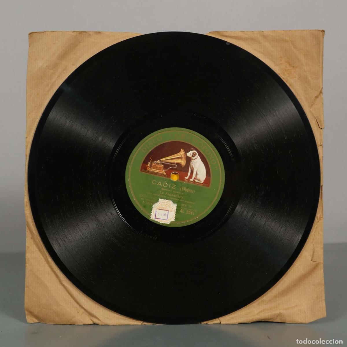 Discos de pizarra: DISCO DE PIZARRA. SEVILLA. CADIZ. ALBENIZ LA ARGENTINITA