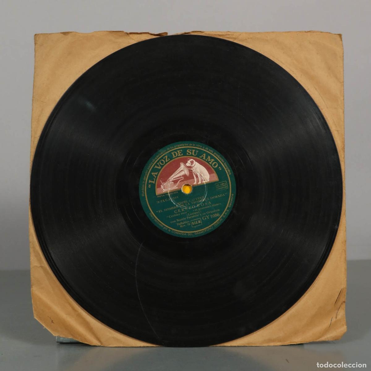 Discos de pizarra: DISCO DE PIZARRA. ROSAS DE PICARDIA. CEREZOROSA. EDDIE CALVERT