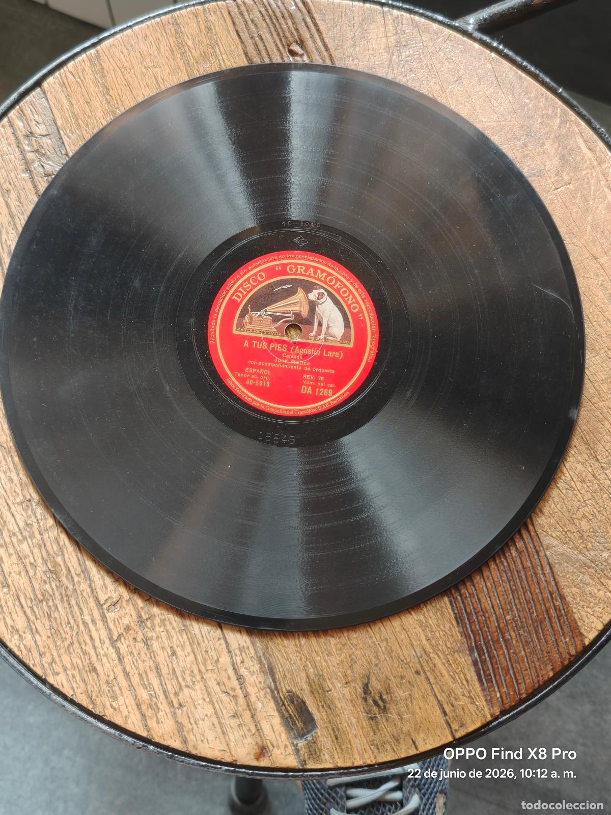 Schellackplatten: Disco pizarra Dime / A Tus Pies - Jose Mojica tenor