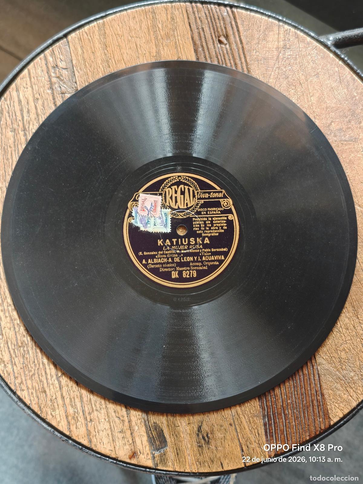 Discos de pizarra: Disco pizarra Katiuska Rusa divina / Cosacos de Kazan - Sorozabal