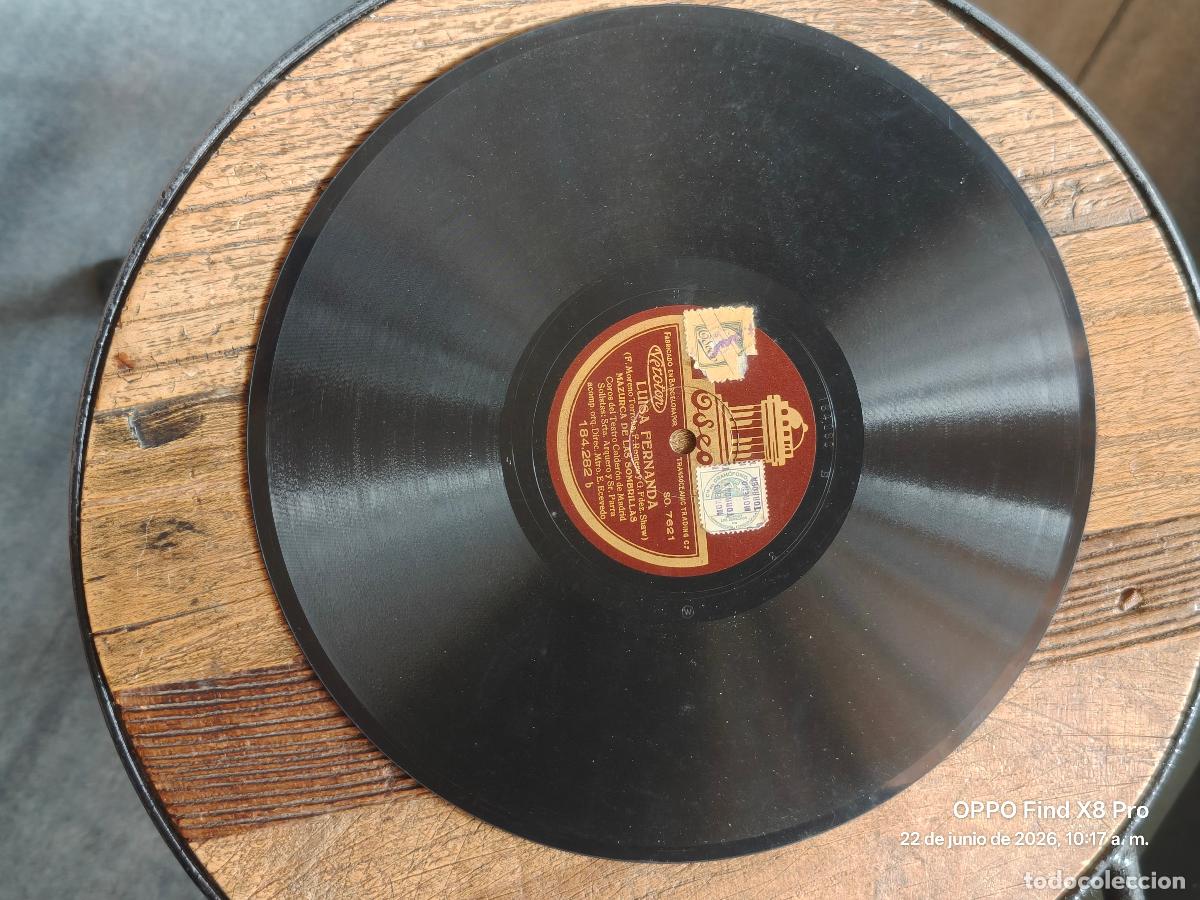 Discos de pizarra: Disco pizarra Luisa Fernanda Marchaba a ser soldado / Mazurca - Marcos Redondo