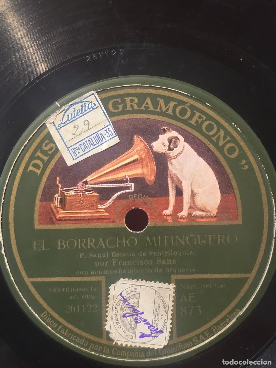 Dischi in gommalacca: DISCO DE PIZARRA : EL BORRACHO MITINGUERO ,INTIERNO DEL PUEBLO. POR FRANCISCO SANS.