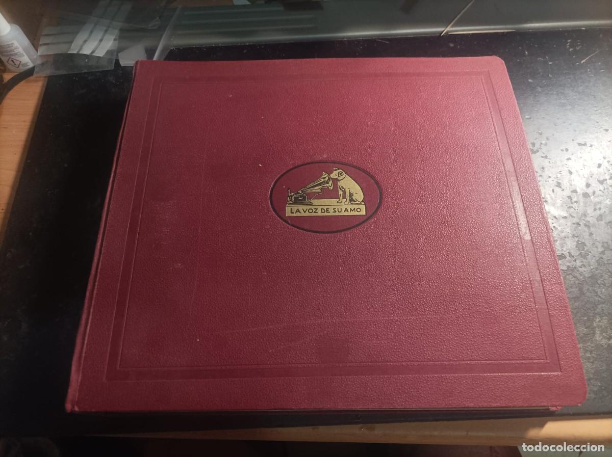 Discos de pizarra: 12 DISCOS DE PIZARRA DE ZARZUELA Y OTROS EN ALBUM DE LA VOZ DE SU AMO