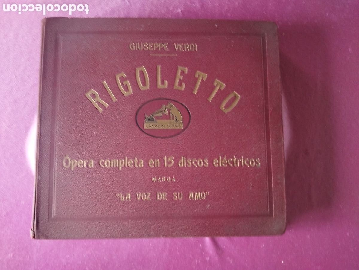 Dischi in gommalacca: RIGOLETTO OPERA COMPLETA 15 DISCOS DE PIZARRA. A FALTA DE 1 CAR 1 7