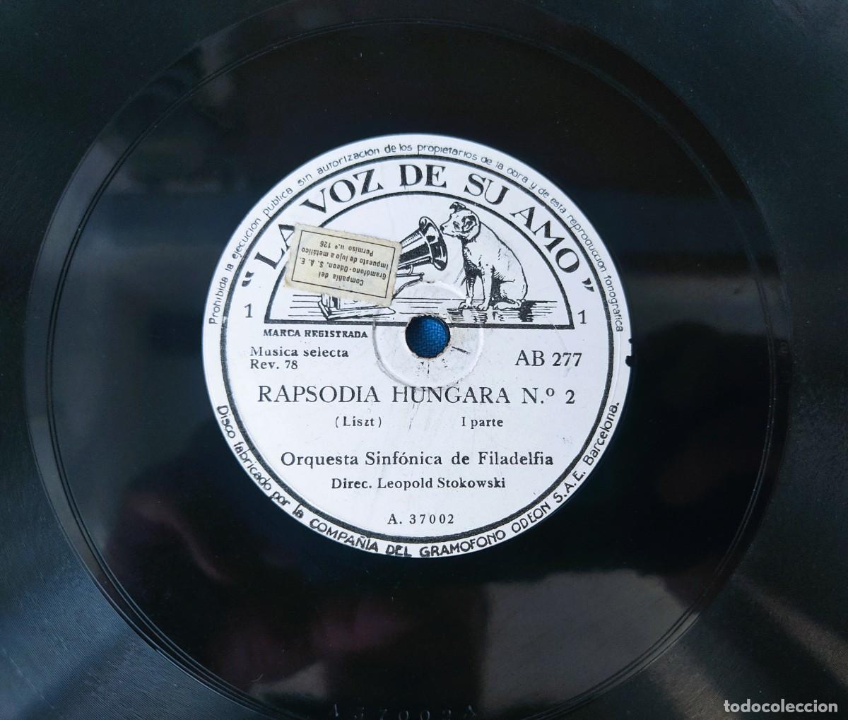 Discos de pizarra: DISCO DE PIZARRA RAPSODIA HUNGARA N&ordm; 2 LA VOZ DE SU AMO