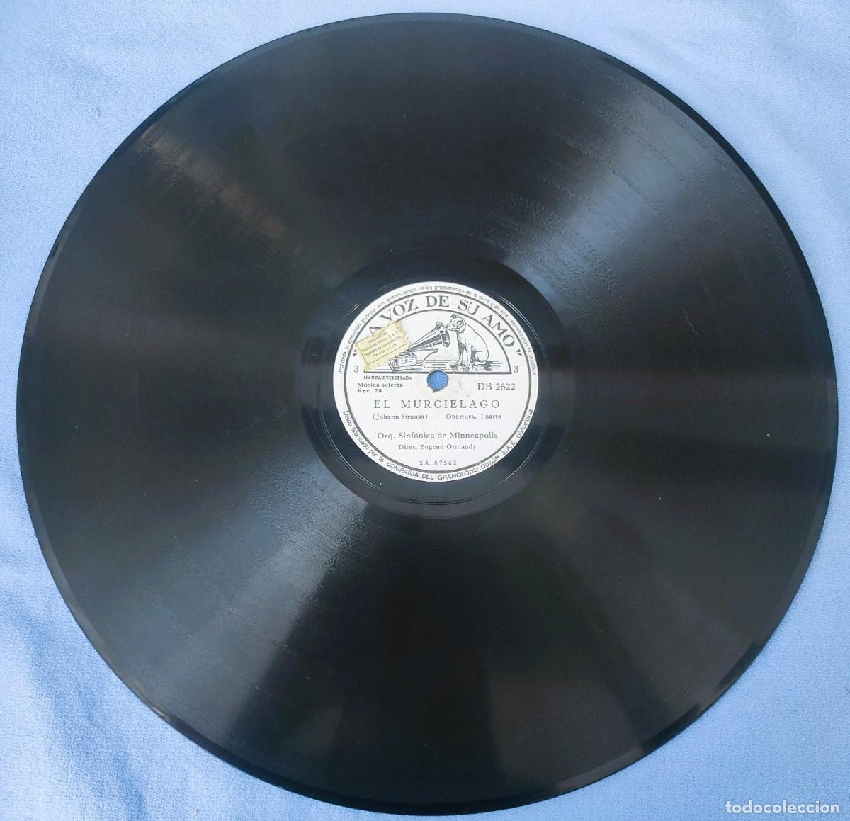 Discos de pizarra: DISCO DE PIZARRA EL MURCIELAGO LA VOZ DE SU AMO - Foto 2