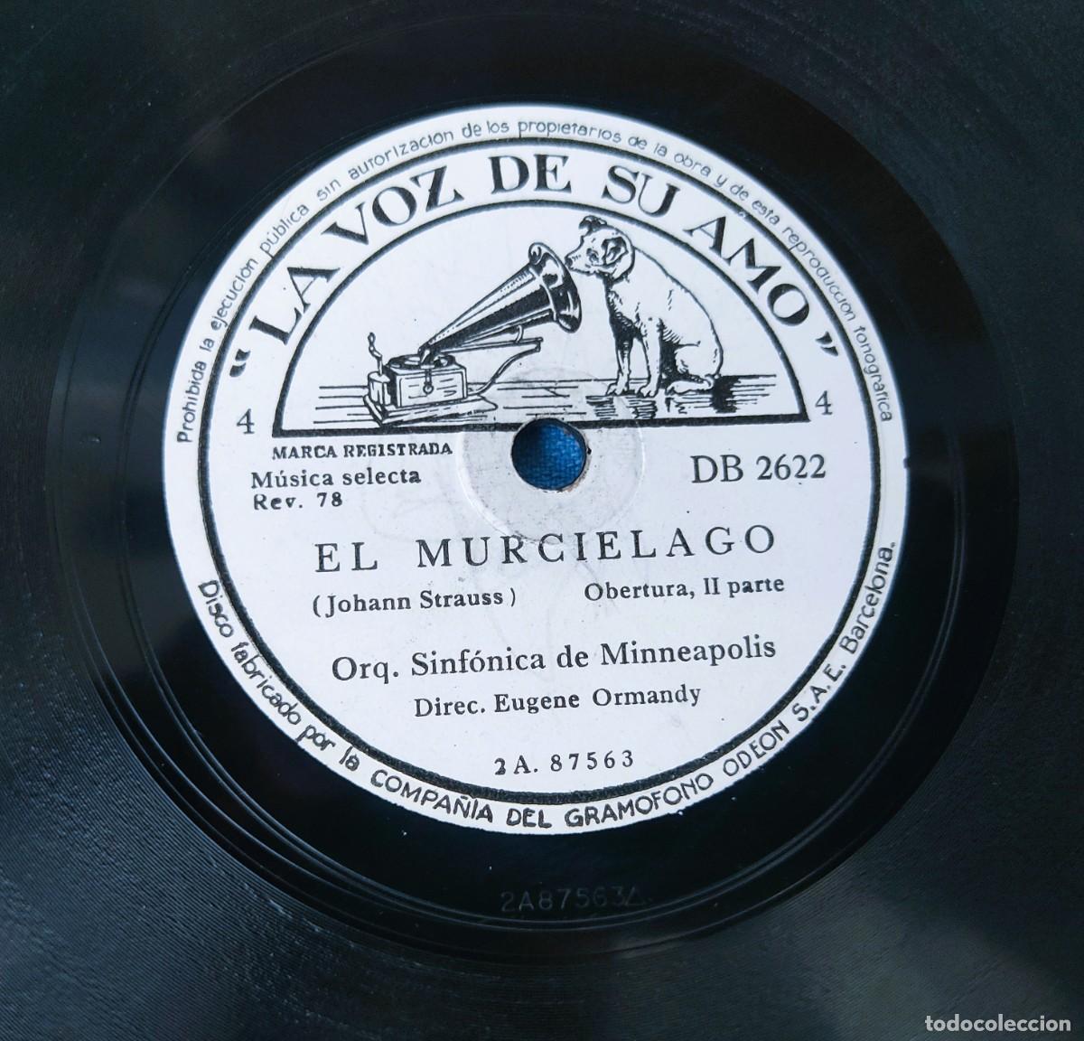 Discos de pizarra: DISCO DE PIZARRA EL MURCIELAGO LA VOZ DE SU AMO - Foto 3
