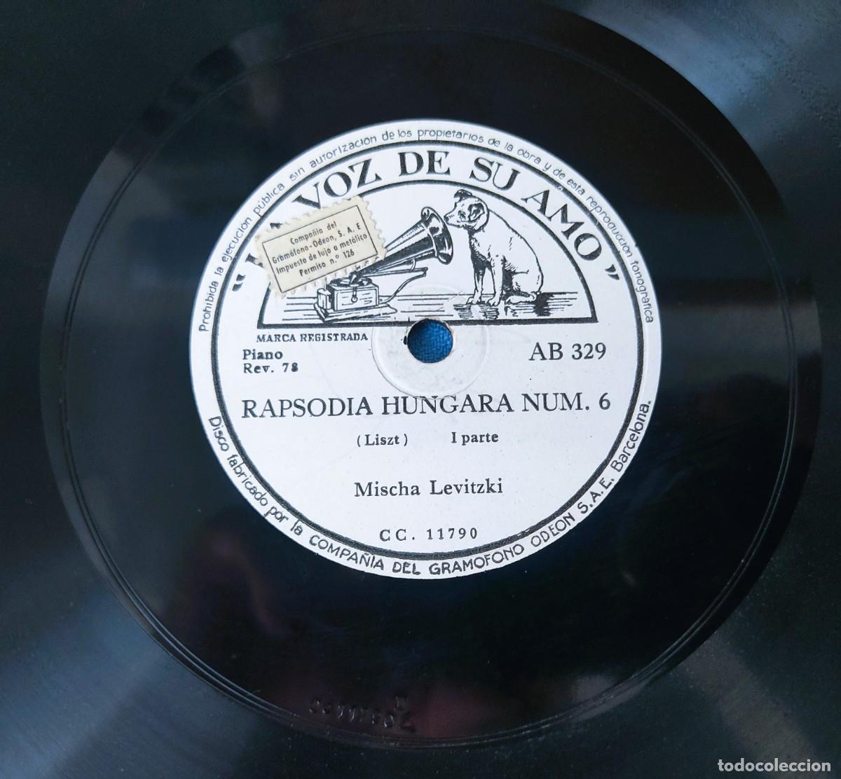 Discos de pizarra: DISCO DE PIZARRA RAPSODIA HUNGARA N&ordm; 6 LA VOZ DE SU AMO