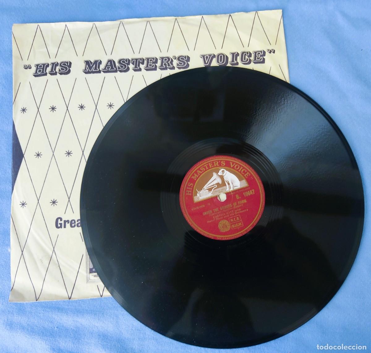 Discos de pizarra: DISCO PIZARRA UNDER THE BRIDGES OF PARIS LOVIN' SPREE HIS MASTER'S VOICE