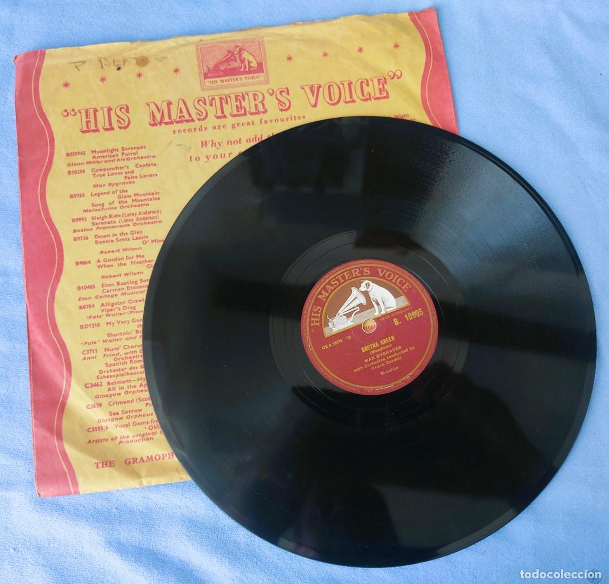 Discos de pizarra: DISCO PIZARRA GRETNA GREEN ANYONE CAN BE A MILLIONAIRE HIS MASTER'S VOICE