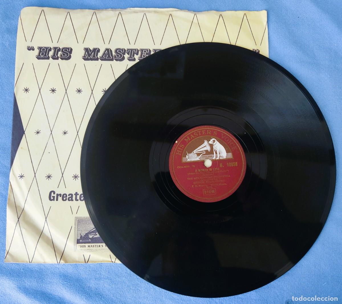 Discos de pizarra: DISCO PIZARRA A WOMAN IN LOVE AUTUMN CONCERTO HIS MASTER'S VOICE