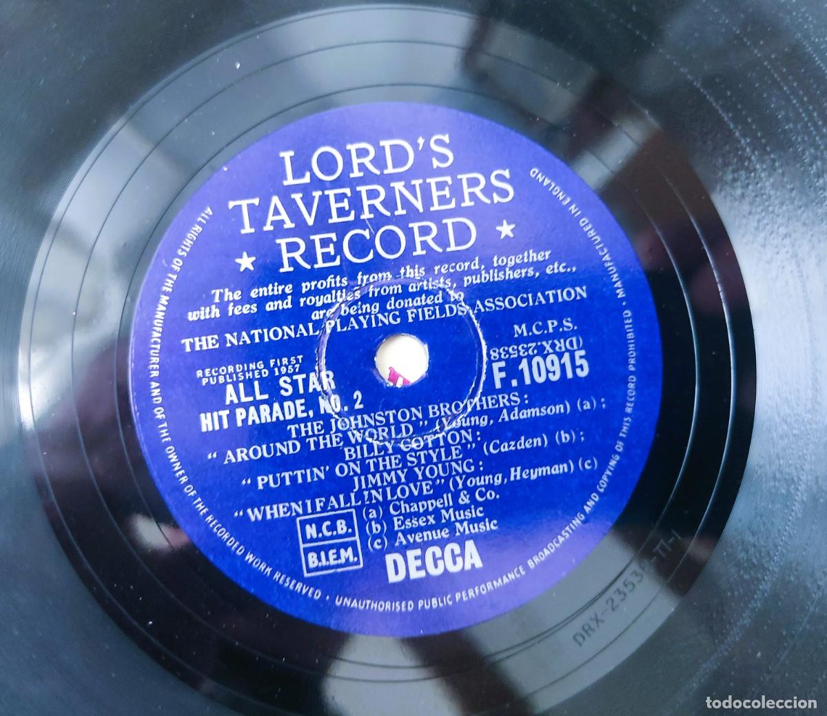 Discos de pizarra: DISCO PIZARRA LORDS TAVERNERS RECORD DECCA - Foto 2