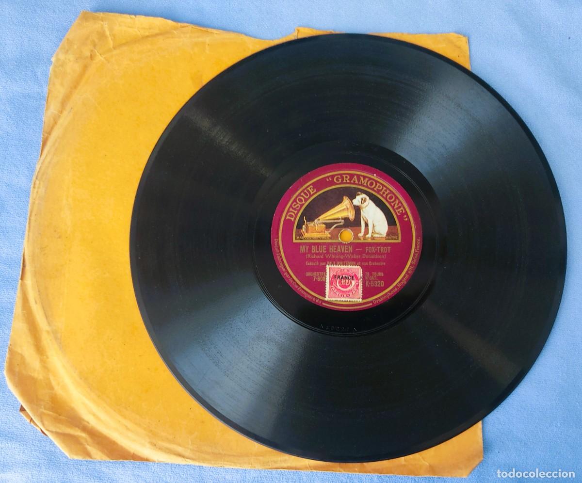 Discos de pizarra: DISCO PIZARRA MY BLUE HEAVEN THE CALINDA GRAMOPHONE