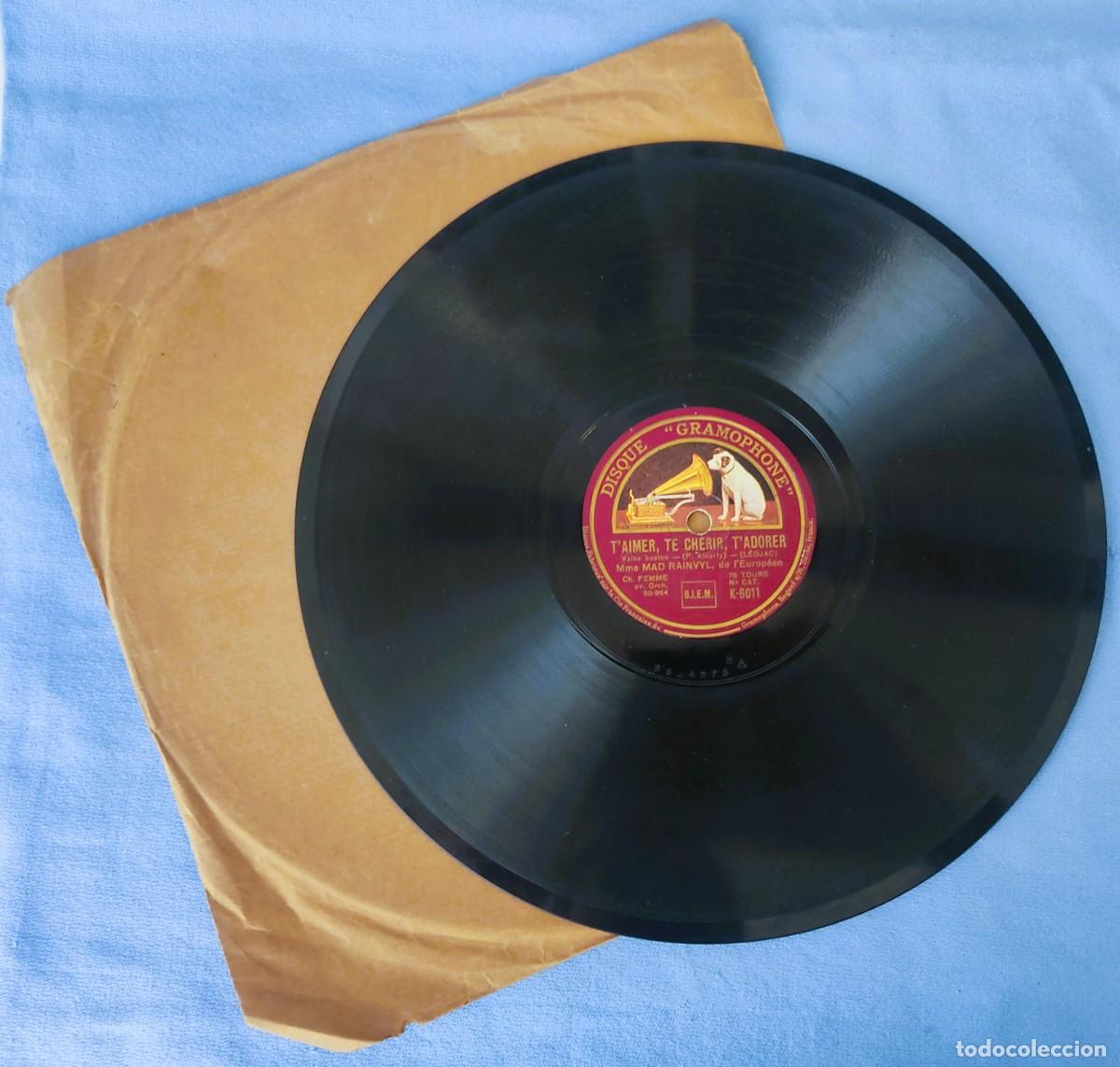 Discos de pizarra: DISCO PIZARRA T'AIMER TE CHEIR T'ADORER C'EST DANS CE COIN LA GRAMOPHONE