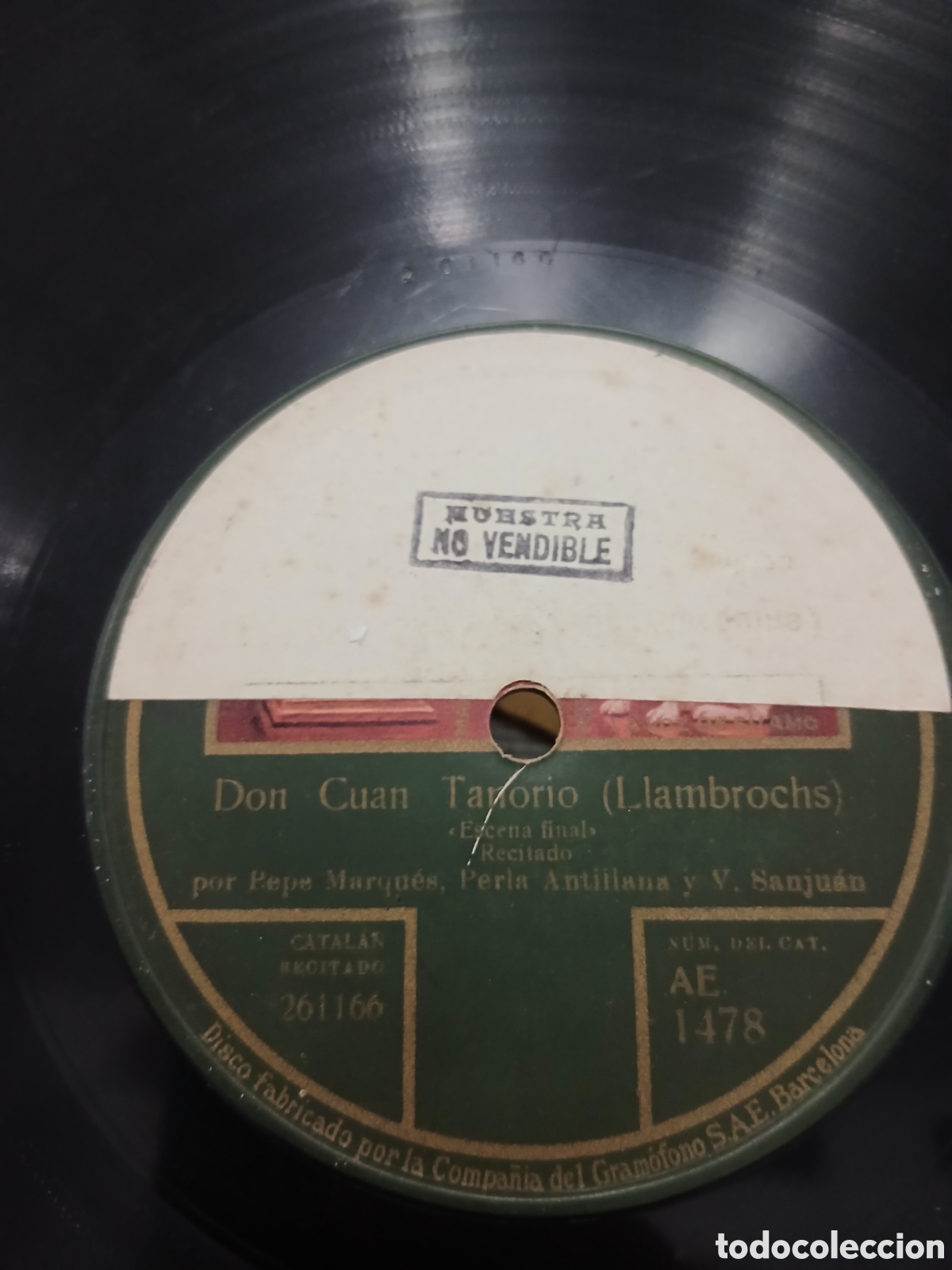 Discos de pizarra: Disco Pepe Marqu&eacute;s Recitado en Catalan DON CUAN TENORIO